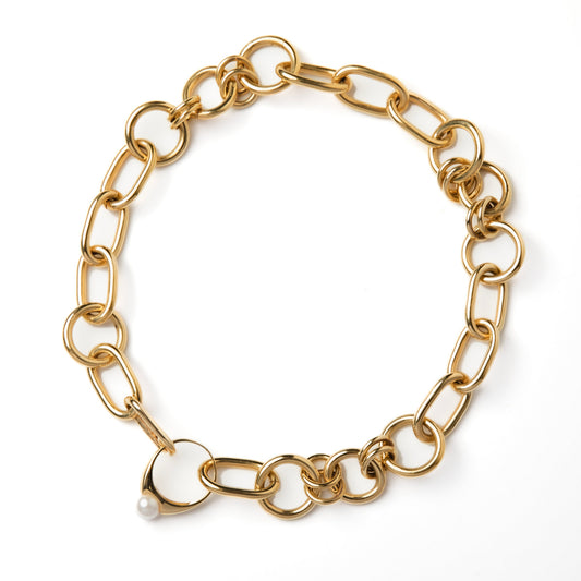 TERRY - COLLANA CON PENDENTE ANELLO E PERLA
