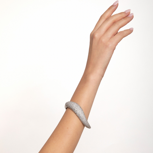 ORIA - BRACCIALE RIGIDO CON ZIRCONI