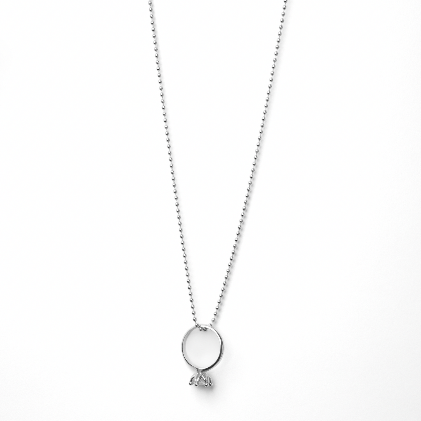 KORA - COLLANA CON PENDENTE ANELLO SOLITARIO